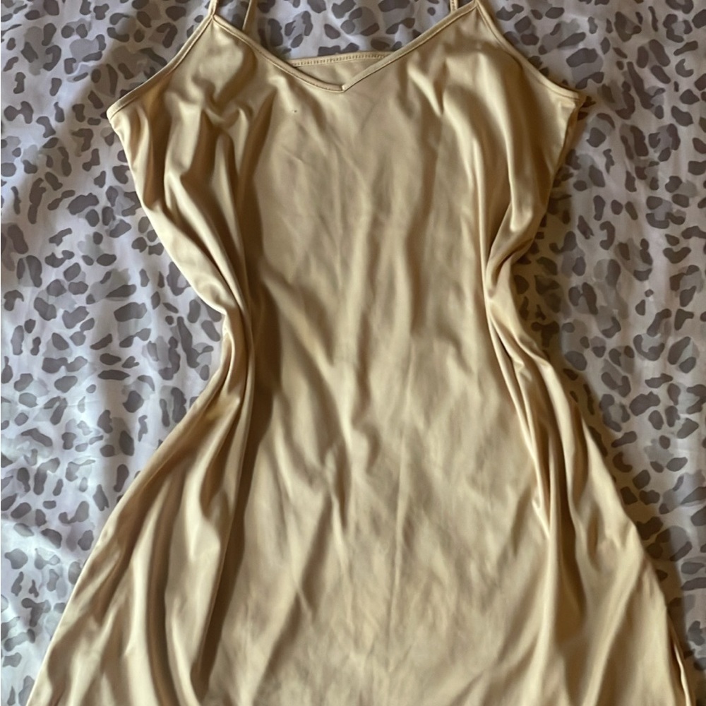 Elegant Cream Slip Dress
